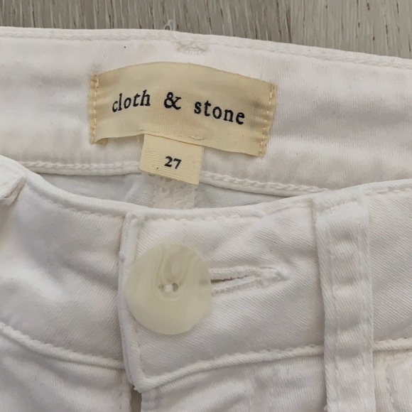 Anthropologie denim Cloth and Stone size 27 white jeans classic casual - Picture 4 of 11
